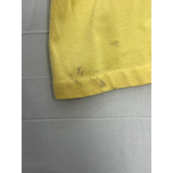 Garan Polo Shirt Short Sleeve Men's Yellow Pocket Detailing Logo XL 80's Vintage - Picture 3 of 6